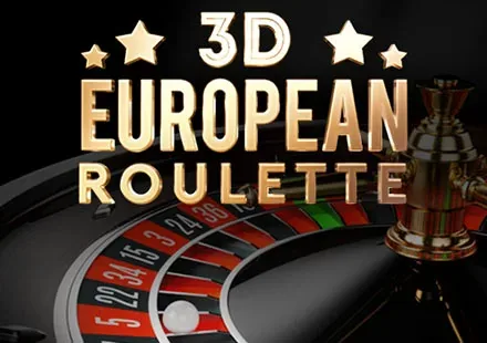 Portada de 3D European Roulette de 1X2 Network: el título dorado sobre una rueda de ruleta
