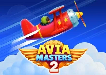 Portada de Aviamasters 2 de BGaming: un avión rojo entre las nubes
