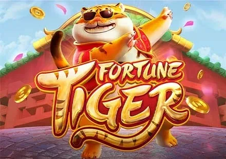 Portada de la tragamonedas Fortune Tiger de PG Soft: un tigre con anteojos de sol y monedas de oro