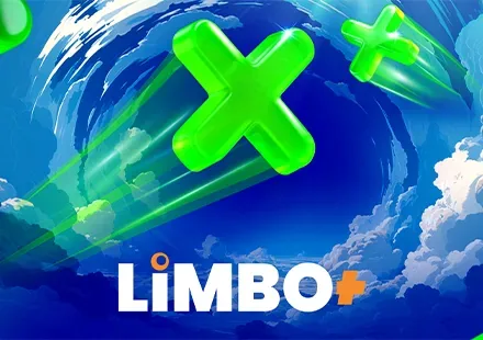 Portada de Limbo+ de Pragmatic Play: una cruz verde que vuela sobre un cielo azul