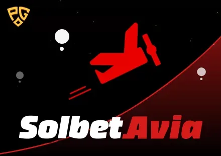 Portada de SolbetAvia de Pascal Gaming: un avión rojo que sube sobre fondo negro