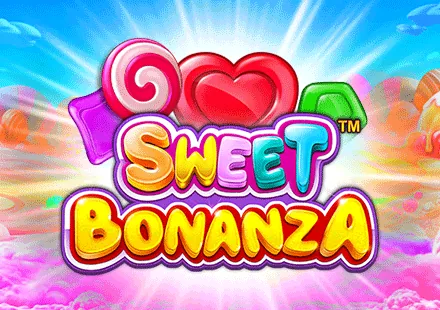 Portada de la tragamonedas Sweet Bonanza de Pragmatic Play, con caramelos de colores